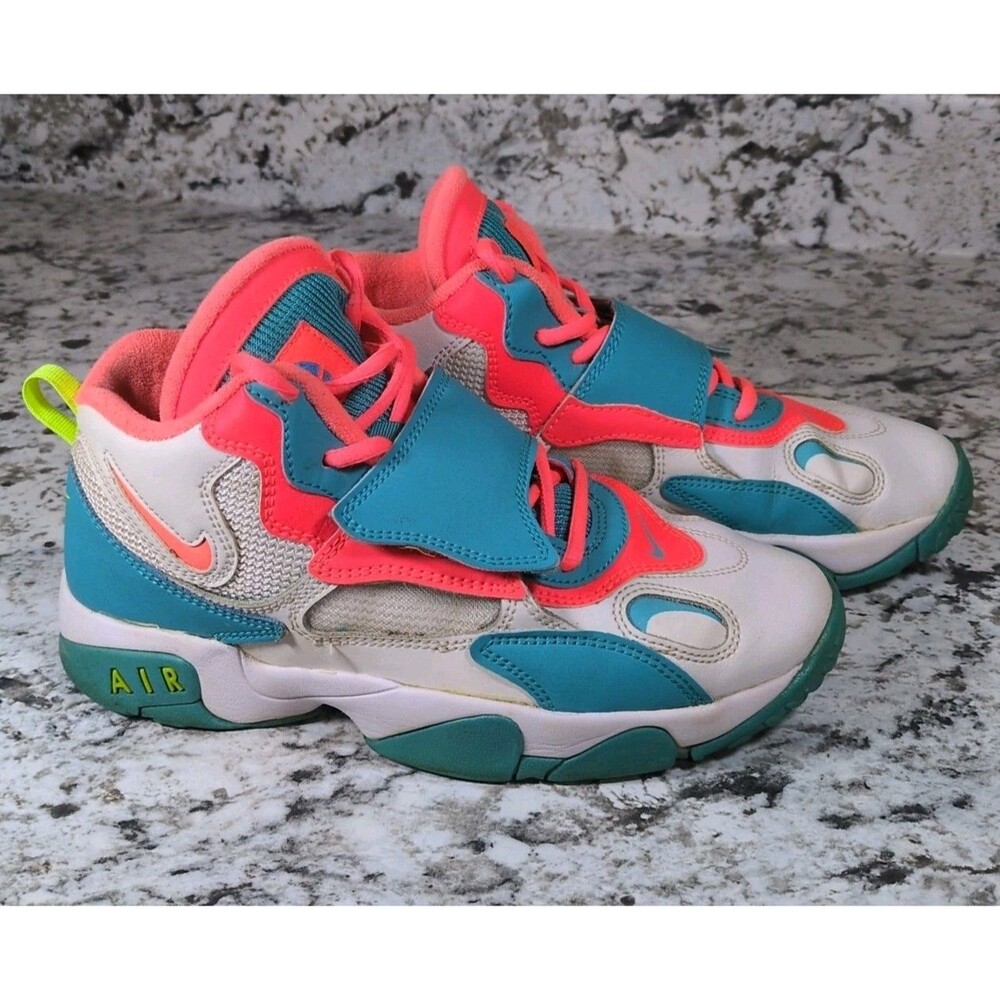 Vintage Nike Air Speed Turf BQ9632-101 Shoes Sneakers Size 7Y White Blue Orange